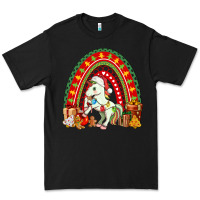 Black Christmas Unicorn Rainbow Premium Tee - FaDigitalArtStudio