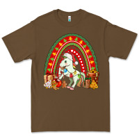 Cacao Christmas Unicorn Rainbow Premium Tee - FaDigitalArtStudio