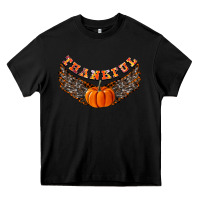 Black Thankful Heavy Core Tee - CowhideDigitalArt