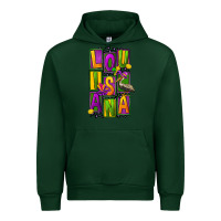 Forest Green mardi gras louisiana Urban Hoodie - FaDigitalArtStudio