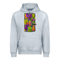 Heather Grey mardi gras louisiana Urban Hoodie - FaDigitalArtStudio