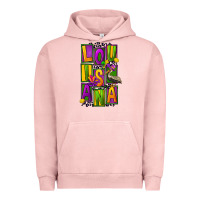 Pigment Salmon mardi gras louisiana Urban Hoodie - FaDigitalArtStudio