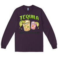 Plum tequila cheaper than therapy Long Sleeve Tee - MaliasSmallBusiness