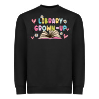 Black library grown up Heavyweight Sweatshirt - MaliasSmallBusiness