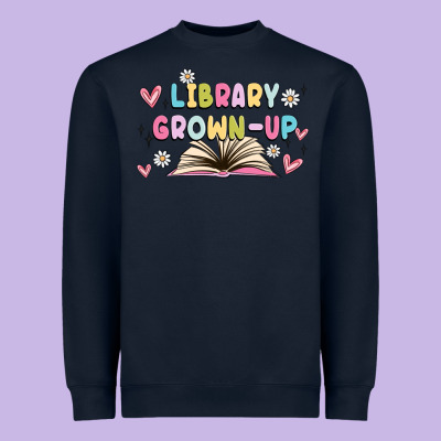 Library Grown Up Heavyweight Sweatshirt Designed By Maliassmallbusiness