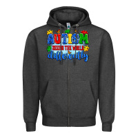 Charcoal Heather autism seeing the world differently Zipper Hoodie - Artiststas