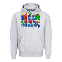 Heather Grey autism seeing the world differently Zipper Hoodie - Artiststas