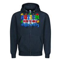 Navy autism seeing the world differently Zipper Hoodie - Artiststas