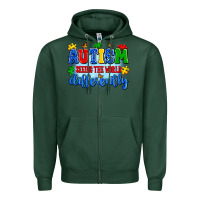Sports Green autism seeing the world differently Zipper Hoodie - Artiststas
