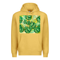 Antique Gold monstera leaf Premium Hoodie - TumblerDesignByShophia