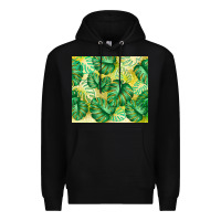 Black monstera leaf Premium Hoodie - TumblerDesignByShophia