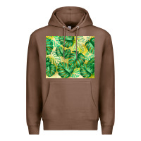 Chestnut monstera leaf Premium Hoodie - TumblerDesignByShophia