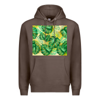 Coffee monstera leaf Premium Hoodie - TumblerDesignByShophia
