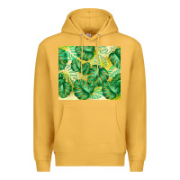 Mustard monstera leaf Premium Hoodie - TumblerDesignByShophia