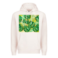 Pale Pink monstera leaf Premium Hoodie - TumblerDesignByShophia