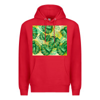 Red monstera leaf Premium Hoodie - TumblerDesignByShophia