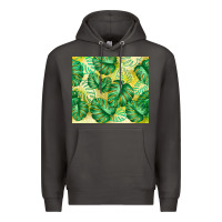 Smoke monstera leaf Premium Hoodie - TumblerDesignByShophia