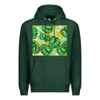 Sports Green monstera leaf Premium Hoodie - TumblerDesignByShophia