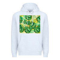 White monstera leaf Premium Hoodie - TumblerDesignByShophia