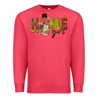 Cardinal Home girl Fall afro girl Premium Sweatshirt - NancyCooperArtShop