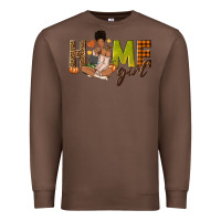 Chestnut Home girl Fall afro girl Premium Sweatshirt - NancyCooperArtShop
