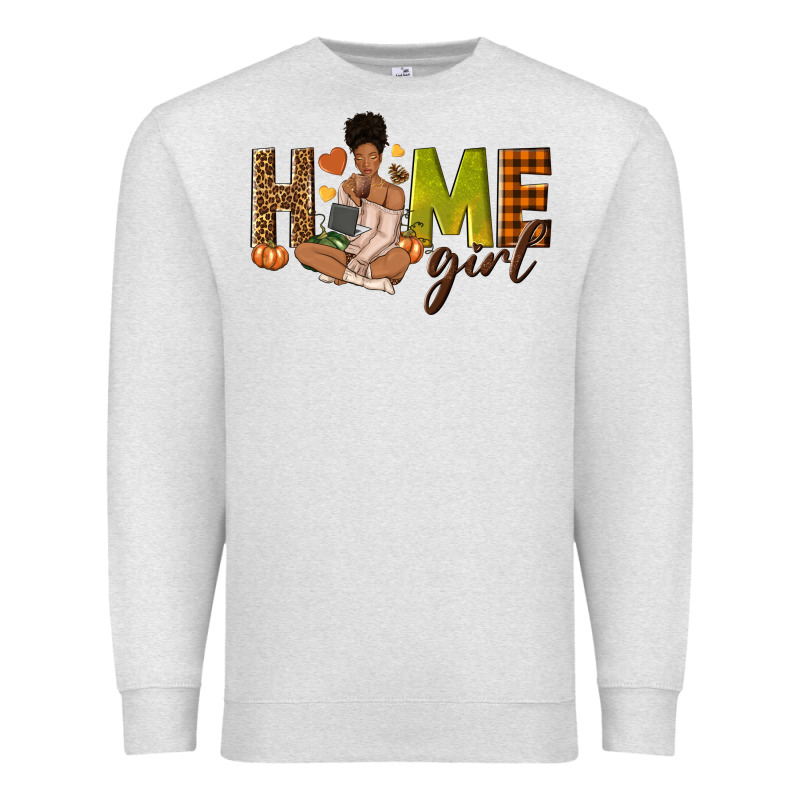 Home Girl Fall Afro Girl Premium Sweatshirt by NancyCooperArtShop | Teevron