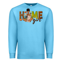 Ocean Blue Home girl Fall afro girl Premium Sweatshirt - NancyCooperArtShop
