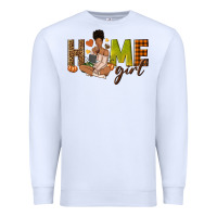 White Home girl Fall afro girl Premium Sweatshirt - NancyCooperArtShop