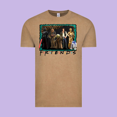Friends Movie Characters Vintage Tee Designed By Adodesignshop