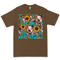 Cacao cute pig with patches seamless pattern Premium Tee - HRA Design Shop