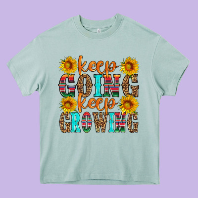 Keep Going Keep Growing Heavy Core Tee Designed By Hra Design Shop