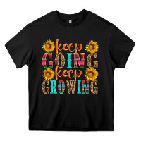 Black keep going keep growing Heavy Core Tee - HRA Design Shop