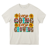 Cream keep going keep growing Heavy Core Tee - HRA Design Shop