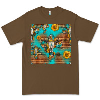 Cacao bull skull cross seamless pattern Premium Tee - HRA Design Shop