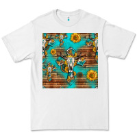 White bull skull cross seamless pattern Premium Tee - HRA Design Shop