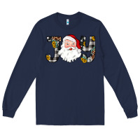 Navy joy santa Long Sleeve Tee - JahusDesignShop