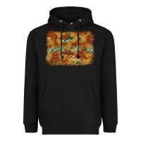 Black Aztec Background Pattern Western Heavyweight Hoodie - texasbilliewilder