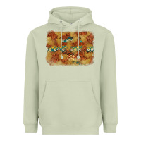 Matcha Aztec Background Pattern Western Heavyweight Hoodie - texasbilliewilder