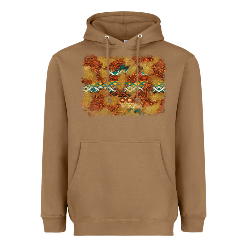 Aztec Background Pattern Western Heavyweight Hoodie by texasbilliewilder | Teevron