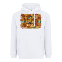 White Aztec Background Pattern Western Heavyweight Hoodie - texasbilliewilder