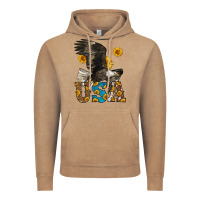 Vintage Coffee Western Usa Eagle Vintage Hoodie - LillyAllenDesigns