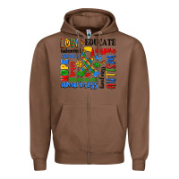 Chestnut autism awareness typography Zipper Hoodie - Artiststas