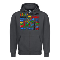 Smoke autism awareness typography Zipper Hoodie - Artiststas