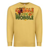 Antique Gold Gobble till you wobble turkey thanksgiving Premium Sweatshirt - NancyCooperArtShop