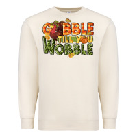 Sandshell Gobble till you wobble turkey thanksgiving Premium Sweatshirt - NancyCooperArtShop