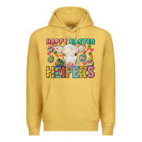 Antique Gold Happy Easter Heifers Easter Day Premium Hoodie - HowdyJamesFarm