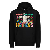 Black Happy Easter Heifers Easter Day Premium Hoodie - HowdyJamesFarm