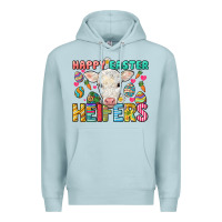 Blue Mist Happy Easter Heifers Easter Day Premium Hoodie - HowdyJamesFarm