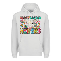 Dove Grey Happy Easter Heifers Easter Day Premium Hoodie - HowdyJamesFarm