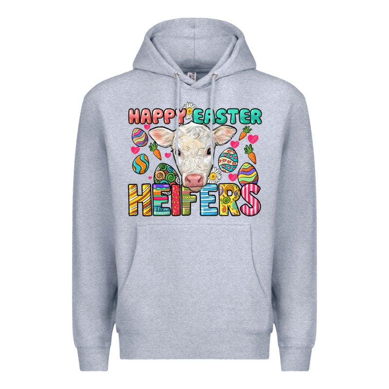 Happy Easter Heifers Easter Day Premium Hoodie by HowdyJamesFarm | Teevron
